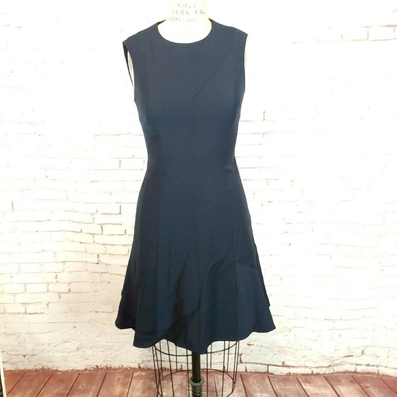 Louis Vuitton Dresses & Skirts - Louis Vuitton Uniformes Dress Womens Size 34 Sleeveless Navy Black Flared